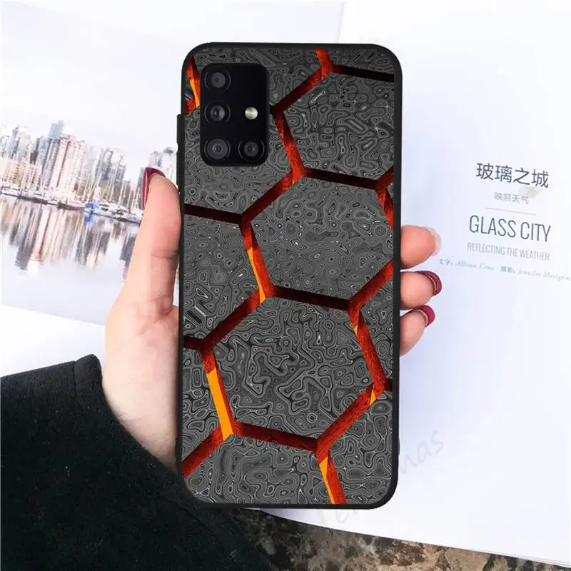

Hexagonal lattice Phone Case black For Samsung galaxy S 21 20 10 8 A 51 71 50 21s 70 40 20 20e note 10 plus Ultra 5g fe