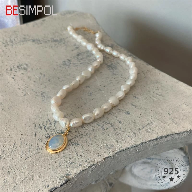 

Ожерелье женское из серебра 925 пробы с пресноводным жемчугом