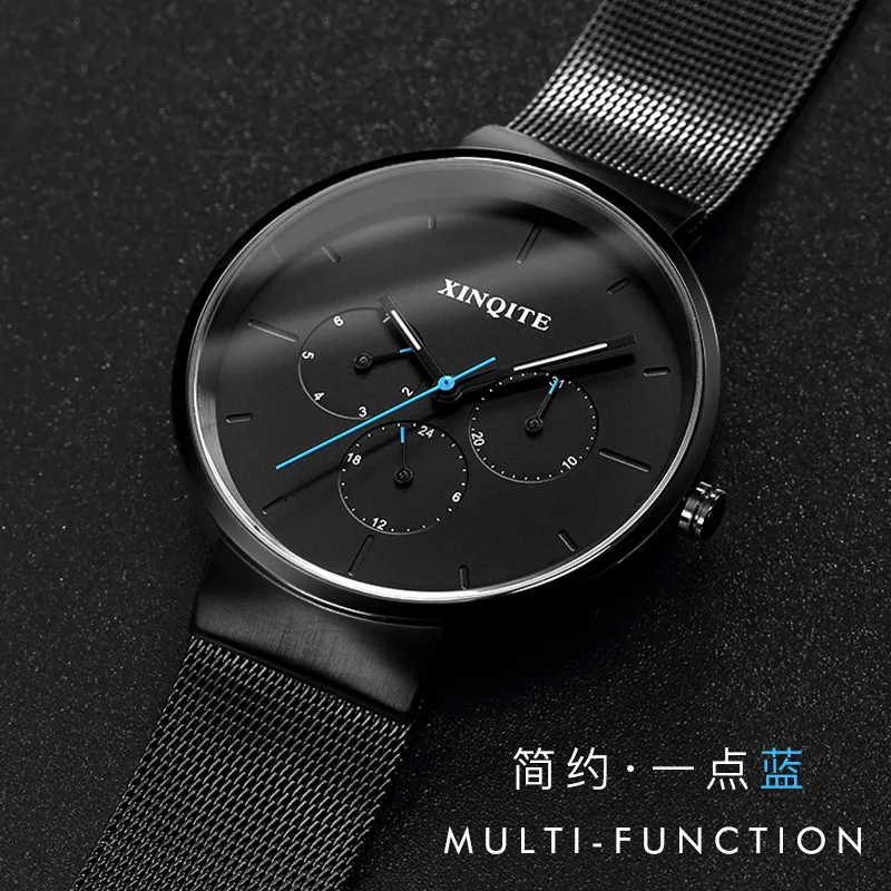 Мужские спортивные часы XINQITE люксовый бренд мужские водонепроницаемые со