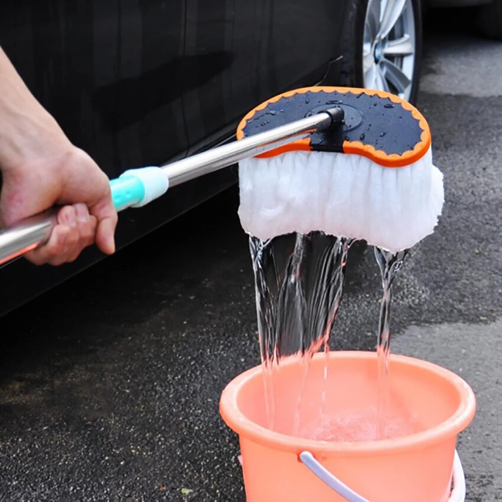 Портативная Прочная телескопическая швабра с длинной ручкой для мытья