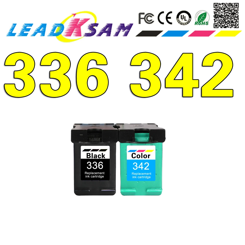 Чернильный картридж LEADKSAM 336 342 совместим с принтером hp336 hp342 Deskjet 5440 PSC1510 Photosmart 1500