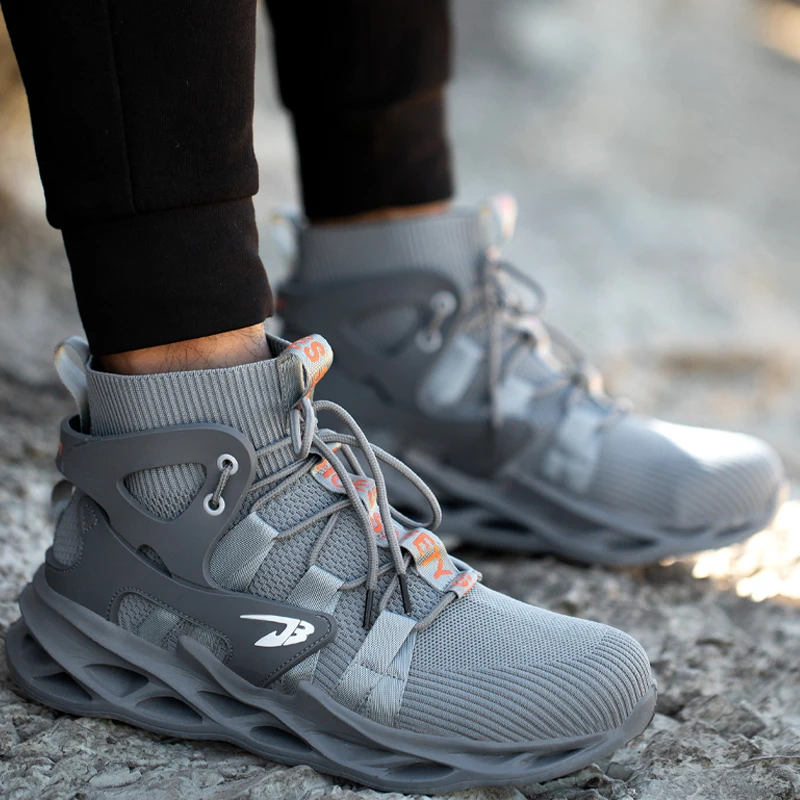 

Work Shoes Safety Footwear Man Indestructible Sneakers Fashion Work Boot Security Men Sneakers Steel Toe Shoes Protective Shoes