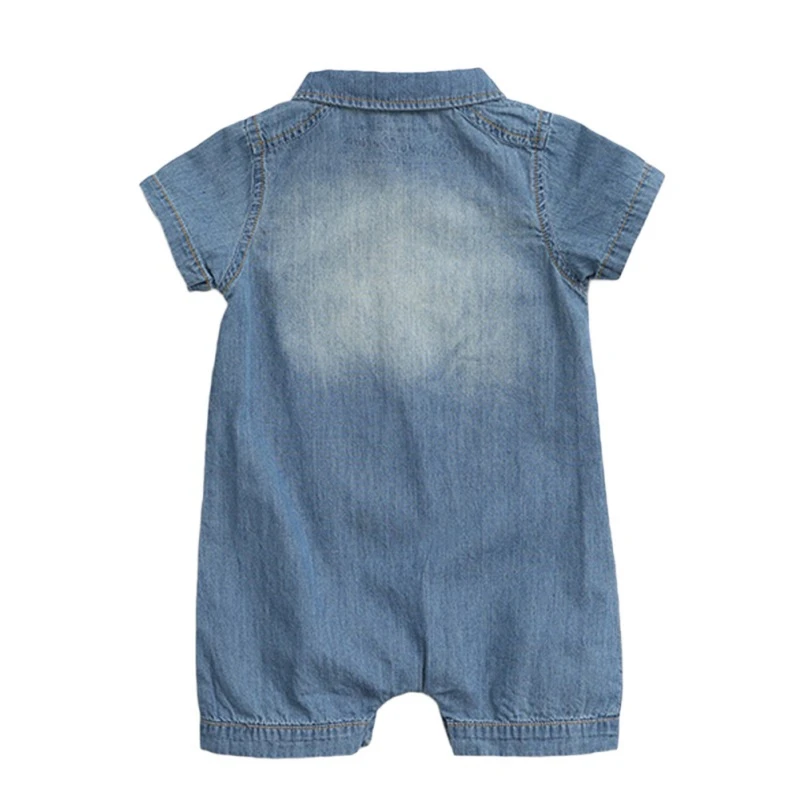 Модные летние комбинезоны для маленьких мальчиков и девочек Джинсовая одежда