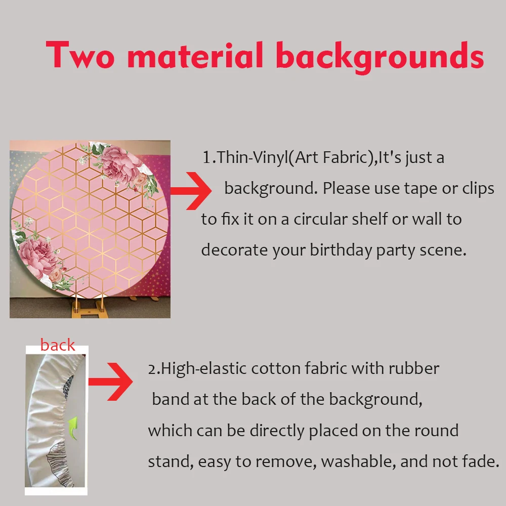 

Round Circle backdrop background wedding bridal shower birthday party decor studio baby shower cake candy table cover YY-125