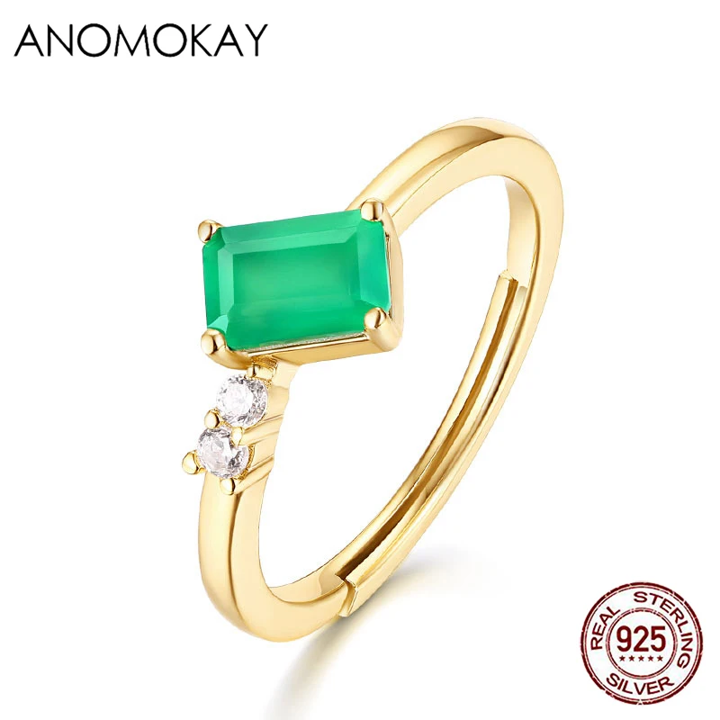 

Кольцо женское прямоугольное из серебра 925 пробы с большим зеленым кристаллом