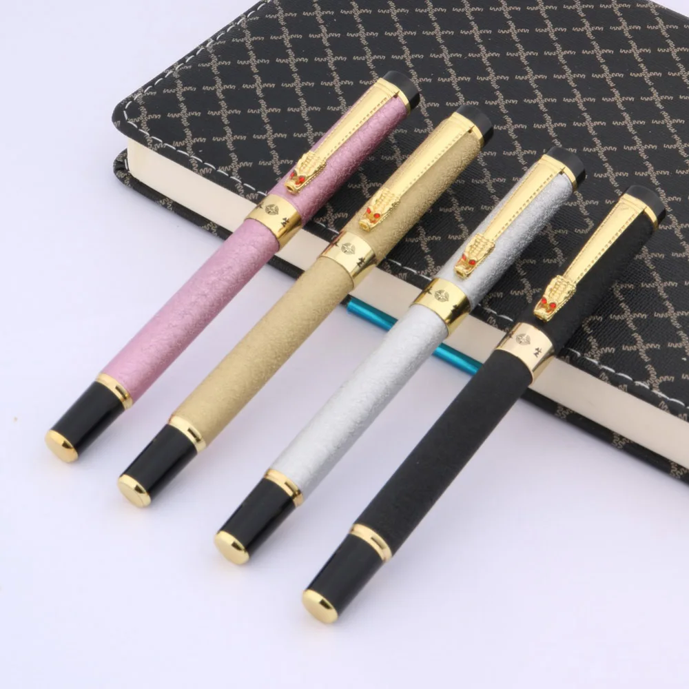 Матовая цветная офисная Классическая Студенческая ручка металлическая