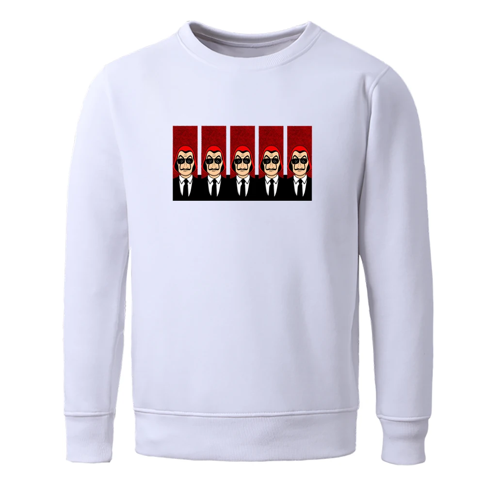 

Man Sweatshirt Banknote House Cartoon Printing Men Pullovers Harajuku Street Fashion Mens Sweatshirts Loose Hip Hop Male Hoodies