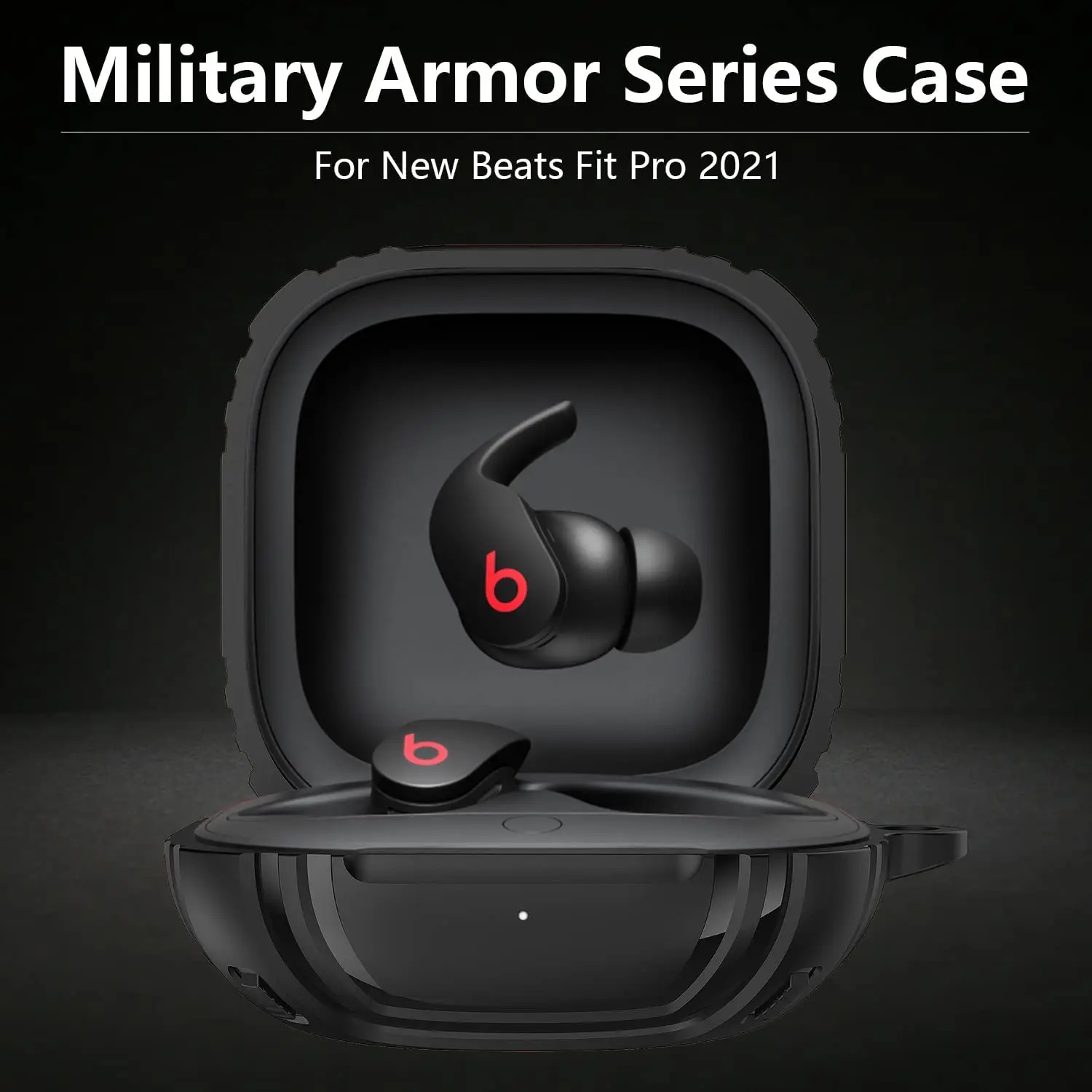 For Beats Fit Pro Case Armor Series Full Body Military Hard Shell Protective with Keychain Luxury Cases |