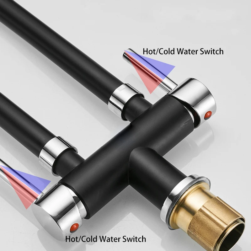 Кухонный смеситель с двойным водяным выходом кран для горячей и холодной воды