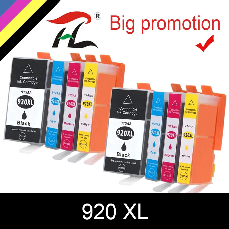 8 шт. картриджи для принтера HP 920XL 920 Officejet 6000 6500A 6500 7000 7500A|Чернильные картриджи| |