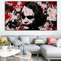 funny evil clown canvas posters and prints abstract graffiti pictures home wall paintings for living room decoration no frame