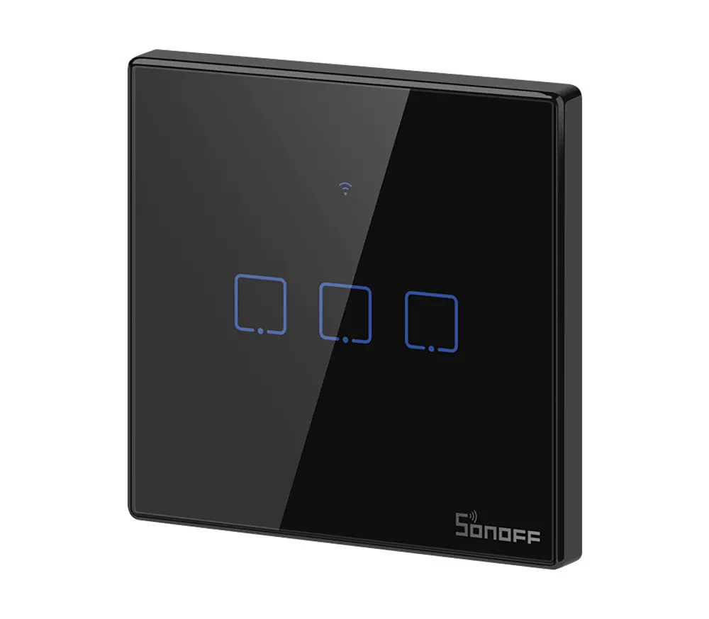 Itead Sonoff T3EU 86 Размеры переключатель Wi-Fi 1/2/3 серии TX 433 МГц RF Дистанционное управление с границы работает с Alexa Google Home