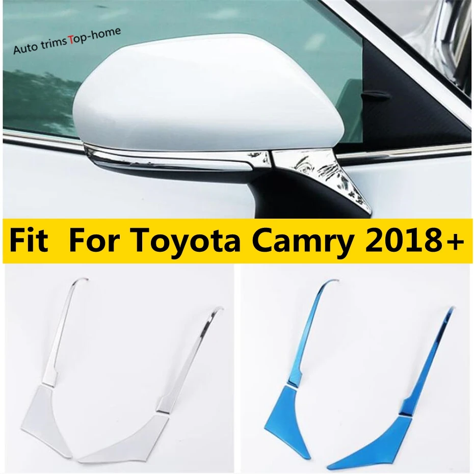 

Yimaautotrims Door Rearview Mirror Protection Strip Streamer Cover Trim 4 Pcs Fit For Toyota Camry 2018 - 2022 Chromium Styling