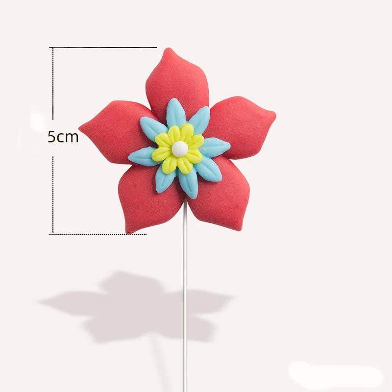 Розовый фламинго Топпер для торта тропическая вечерние Летний цветок девочек