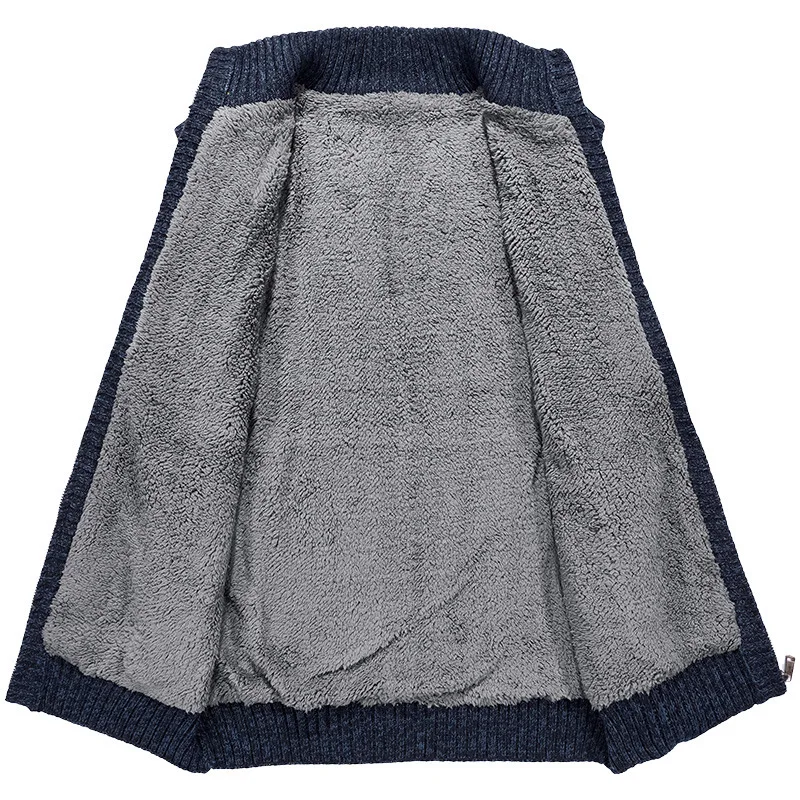 Трикотажный жилет в стиле милитари мужской свитер бархатный толстый Флисовая