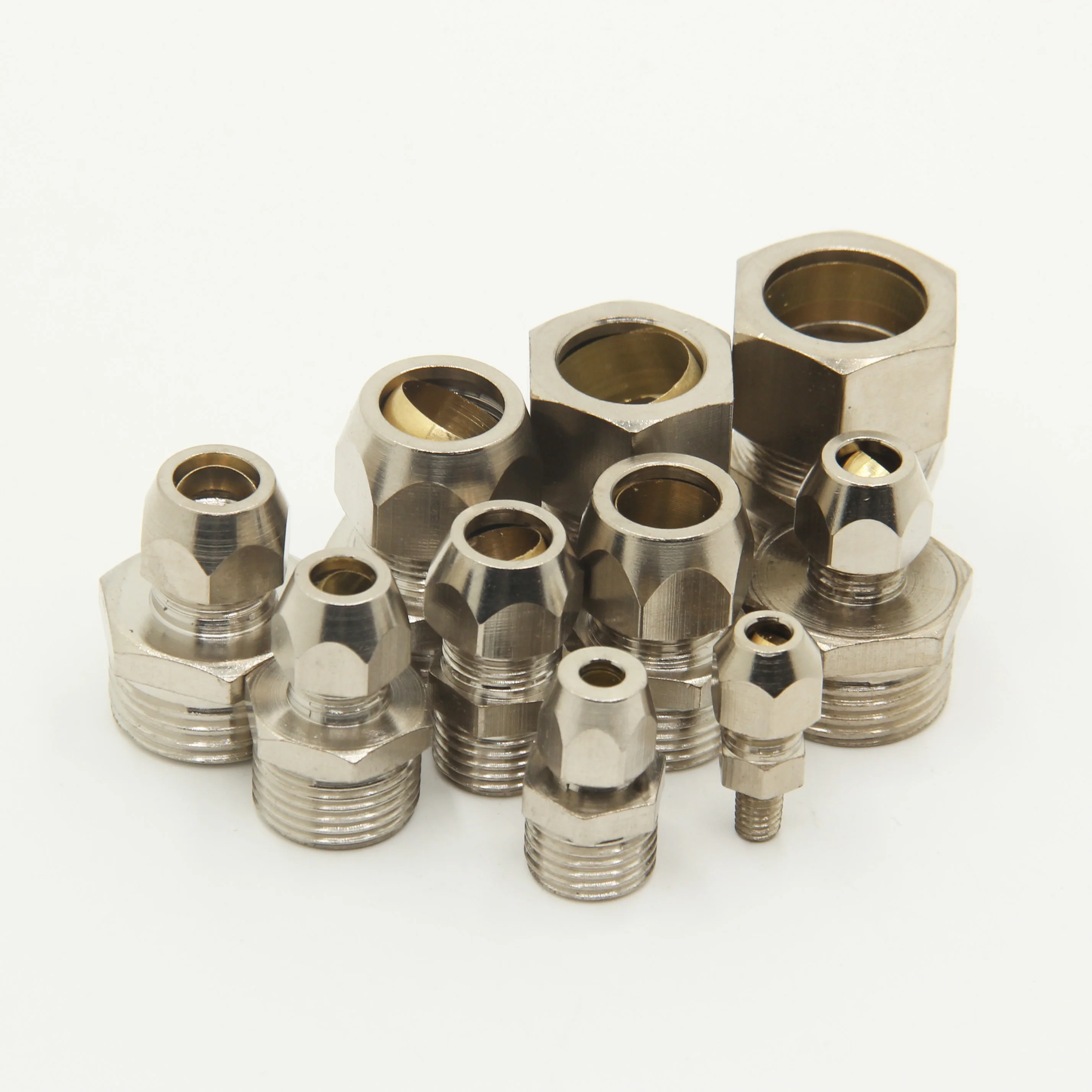 

Медные компрессионные фитинги 1/8", 1/4", 3/8", 1/2" для труб 4-16 мм