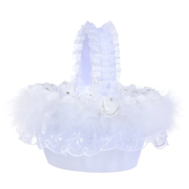 Свадебные корзины вечерние для девочек декоративный чехол атласная Мешковина