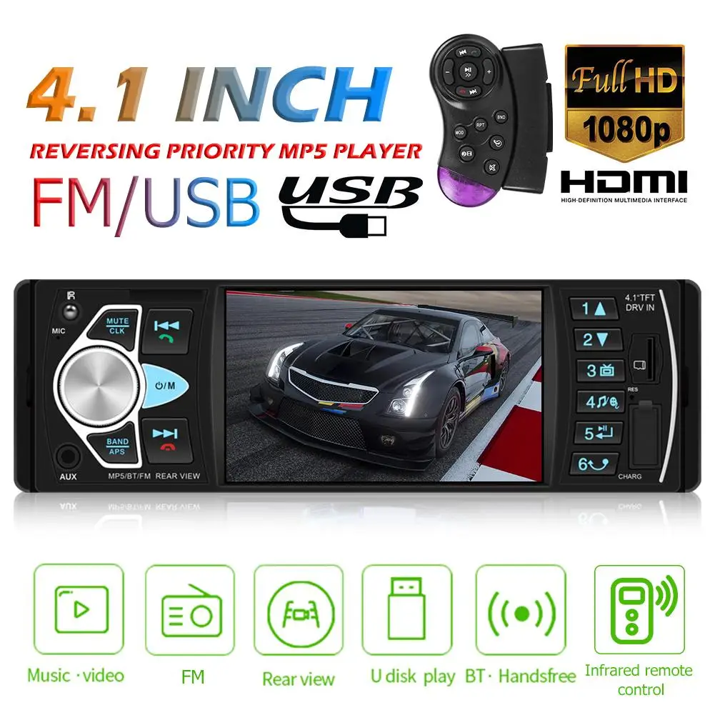 VODOOL 4022D 1 din Автомобильный мультимедийный плеер 4 &quotBluetooth стерео видео MP5 авторадио