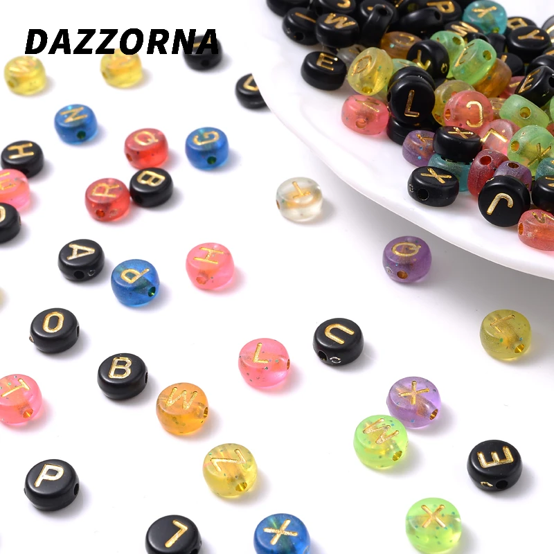 100 шт. бусины в форме букв диаметром 4 х7 мм | Украшения и аксессуары