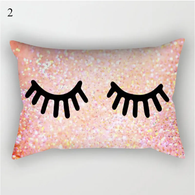 

Eye Lash Decorative Throw pillows Cushion Cover 30x50 Polyester Pillowcase Cushions Home Decor Sofa Living Room Pillow Cases