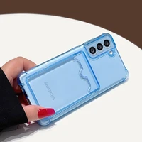 the card soft case is suitable for samsung s21 fe s20 s10 5g note20ultra 10 a22 a32 a42 52 a72 a82 phone case card bag anti fall