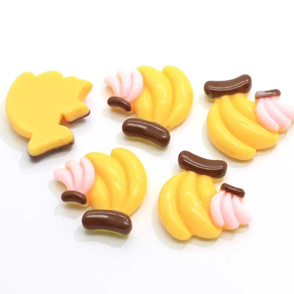 

100/50 pcsResin Cute Fruit Strawberry Banana Flatback Cabochon Charms Supplies For DIY Creative Crafts Decoration Accessories