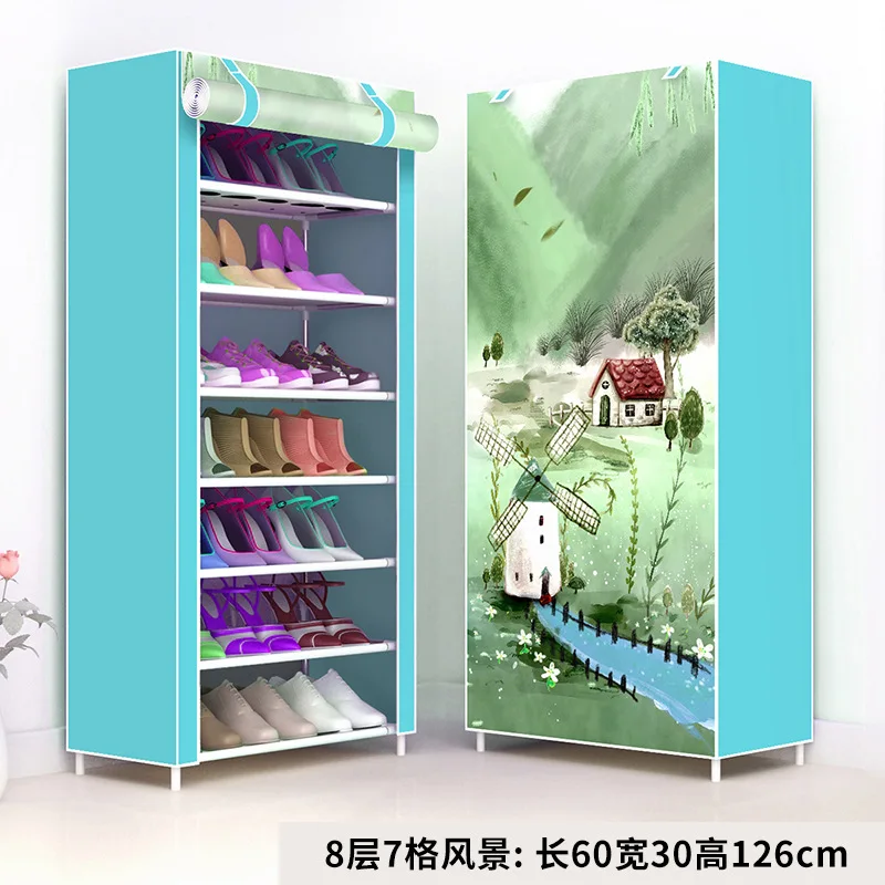 

Hot Multi Layers Shoe Rack Fabric Storage Shoes Closet DIY Assembled Stand Holder Space Saver Simple Shoe Cabinet
