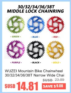 Wuzei 96BCD Круглый/Овальный 32/34/36/38T MTB горный велосипед велосипедная Звездочка для shimano ALIVIO M672 M782 M4000 M4050 GX рукоятки