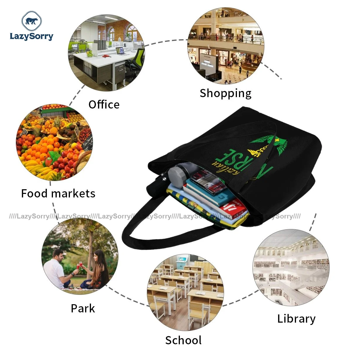 

Jiu Jitsu Shopping Bag Vintage Polyester Outdoor Handbag Student Gifts Bags