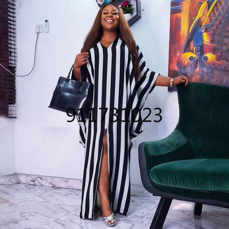 

Женское платье в африканском стиле, с рукавом «летучая мышь»