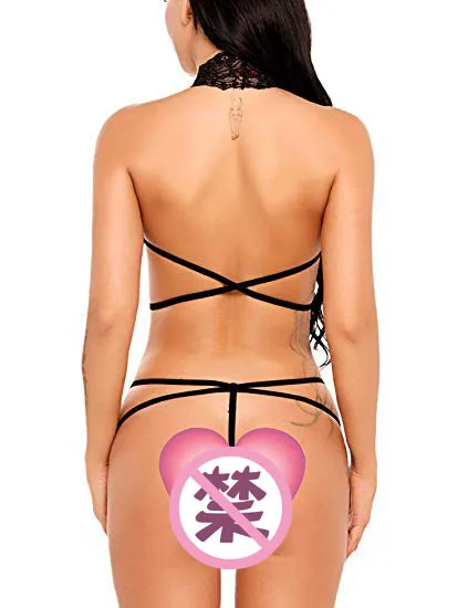 

New Sexy Lingerie Lace One-Piece Hollow Siamese Pajamas See-through Adult Teasing Passion Sexy