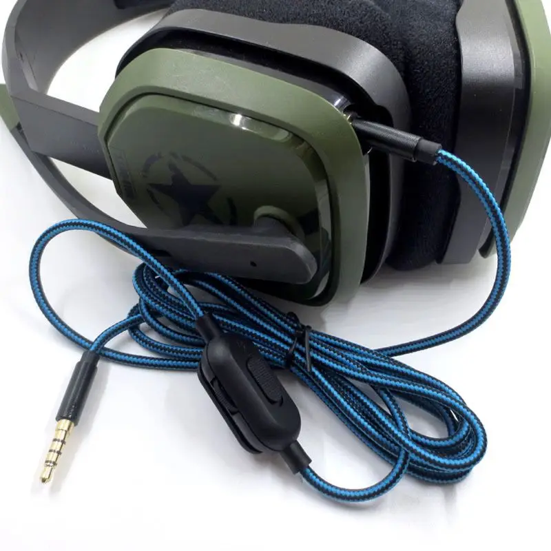 

C5AE Portable Headphone Cable Cord Line for Lo-gitech A10 A40 A30 Earphones Headset