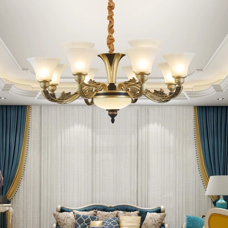 

Cottag pastoral Design Led Chandelier Pendant Hanging Lamp Crystal Loft E27 Chandelier Lighting For Living Room Lustres Fixture