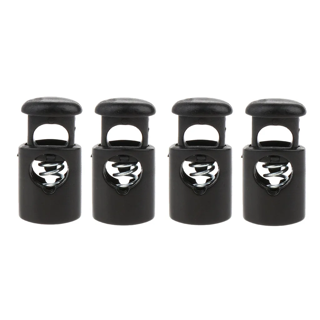 

4pcs/set Plastic Single Hole Spring Stopper Toggle Shock Cord Lock Ends