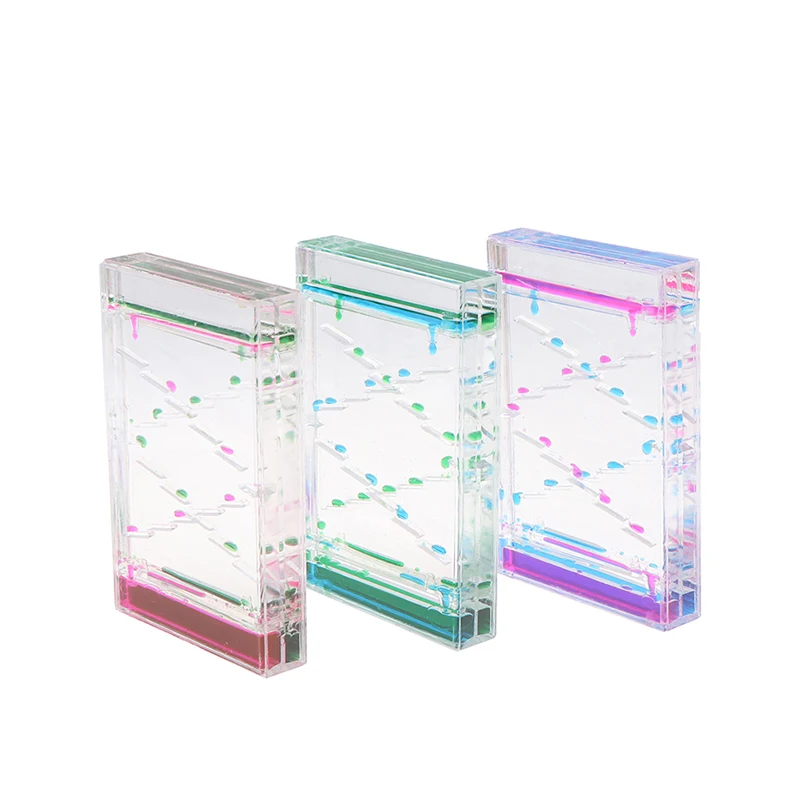 

1Pc Square Slide Mixed Floating Oil Liquid Motion Hourglass Timer Sensory Toy