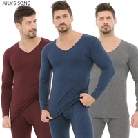 julys song thick thermal underwear sets long johns winter clothes for men plus size warm underwear for male slim invisible