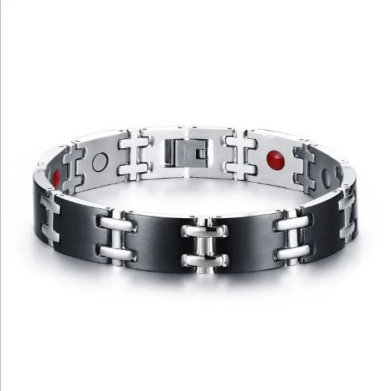 

European and American jewelry titanium steel band Magnetic Bracelet men's magnetic stone bracelet stainless steel jewelry