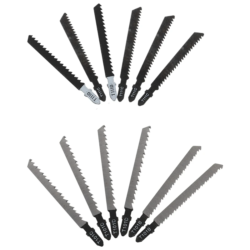 

52 T-Shaped Jig Saw Blade Sets, Various Metal Steel Jigsaw Blade Accessories for Plastic Wood Cutting Tools