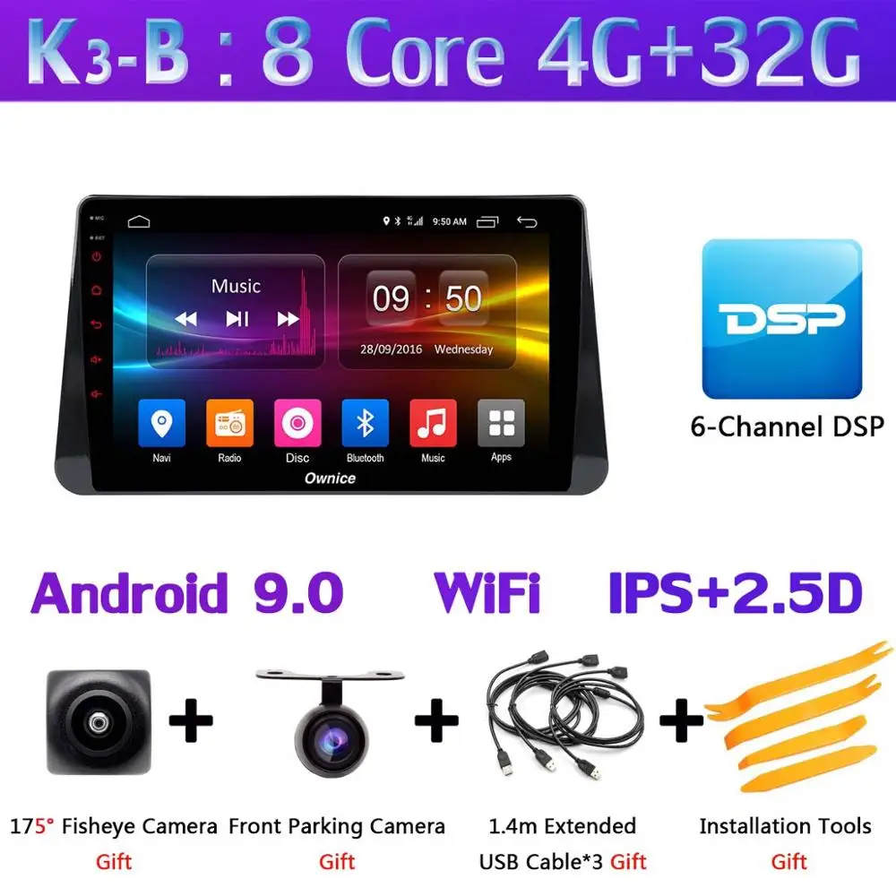 K3-B 10," 360°Panoramic Android автомобильный DVD gps навигации автомобиля радио для Nissan ногами CarPlay DSP 4 аппарат не привязан к оператору сотовой связи - Цвет: K3-B