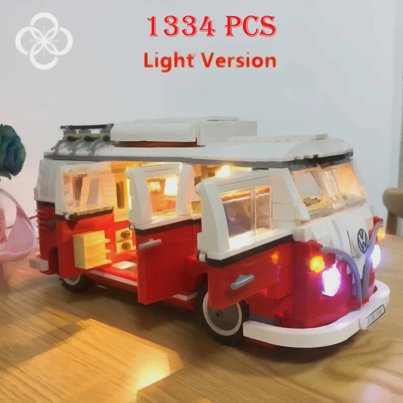 MOC Speed миниатюрный медный автомобиль чемпионов оригинальный 10220 Volkswagen T1 дом