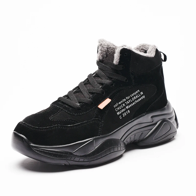 Зимние кроссовки мужские средний верх хлопок Уличная Повседневная спортивная