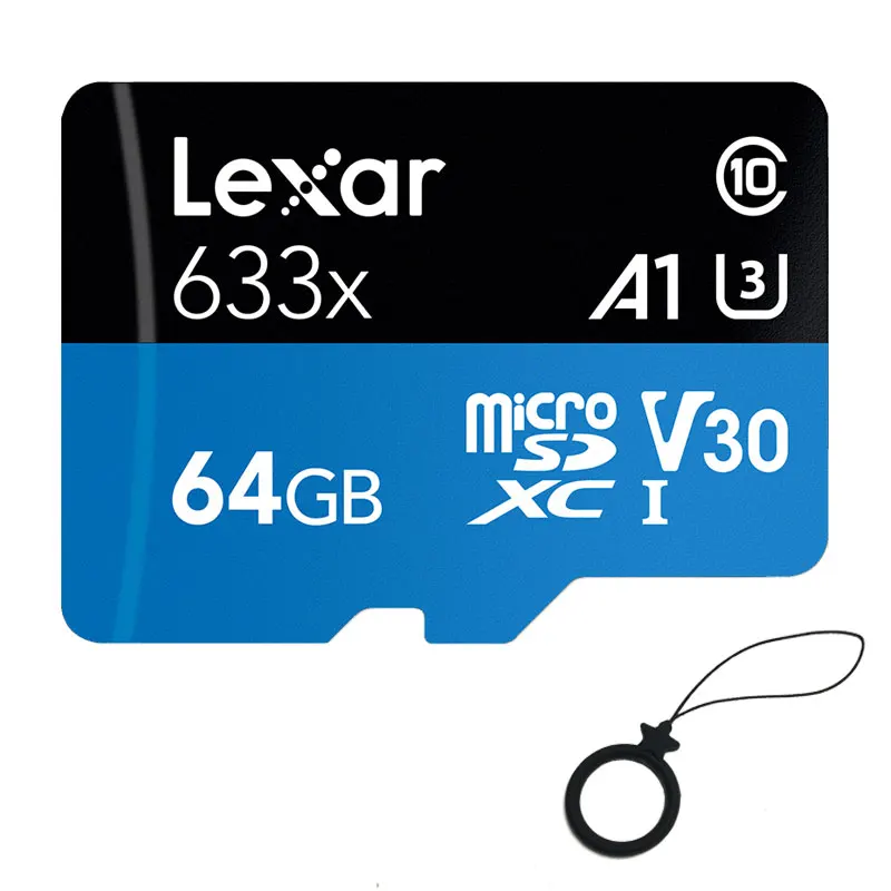 Оригинальная карта Micro SD Lexar 633x512 ГБ памяти 256 64 высокая скорость до макс. 95 м/с 128 C10