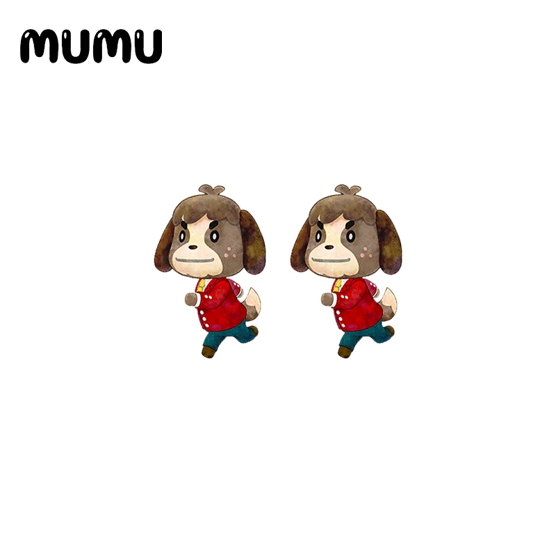 2020 новые серьги-гвоздики с перекрещивающимися животными персонажами забавные