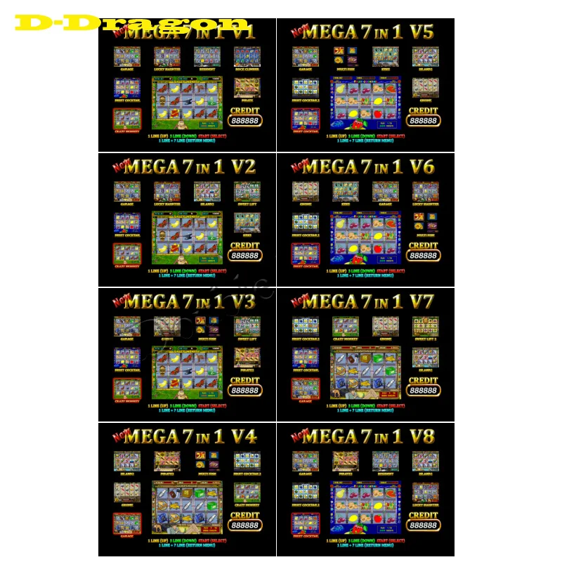 

Newest 7 in 1 game board with 36P 10P jamma harness for casino slot machine