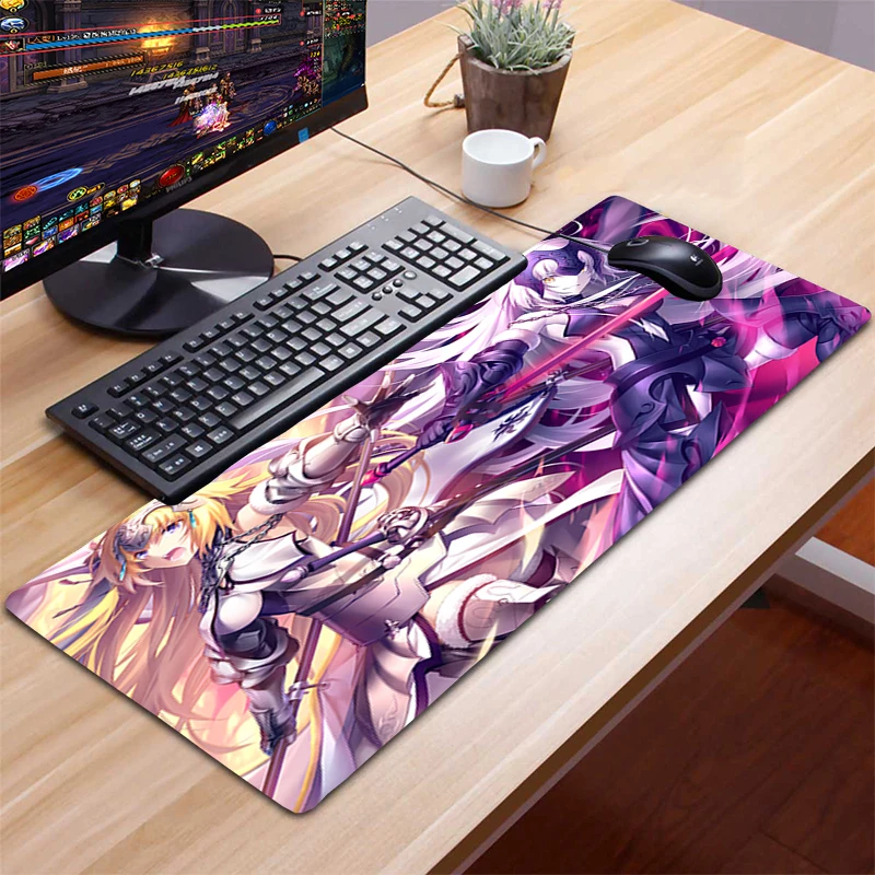 

Fate Grand Order Mouse Pad Mat Computer Mousepad 80x30 Natural Rubber XXL Mouse pad gamer desk mat Computer Gamer keyboard Mouse