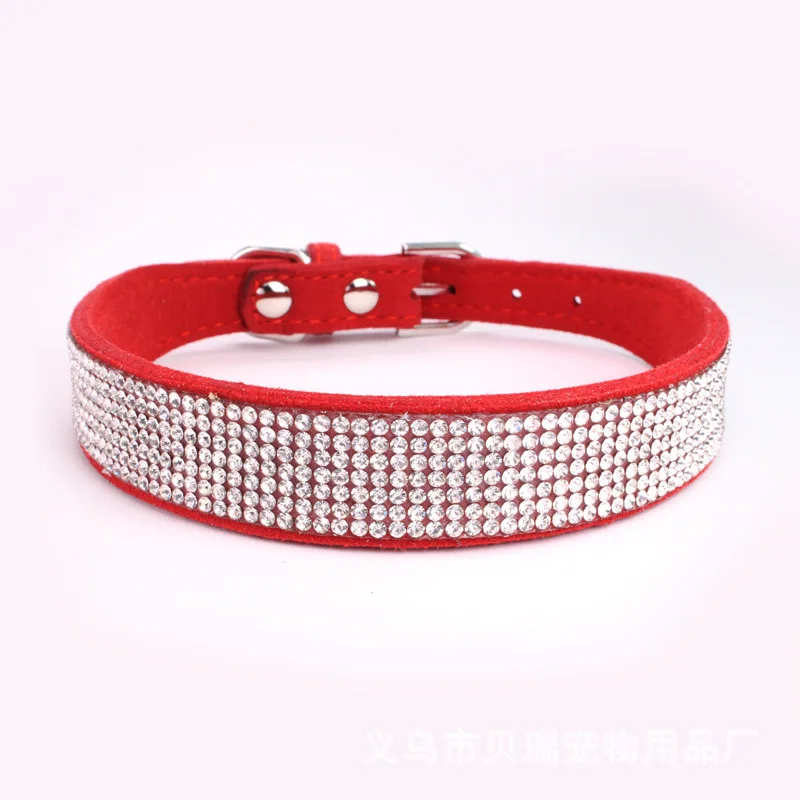 Блестящий Алмазный ошейник для домашних животных модные дешевые фиолетовые