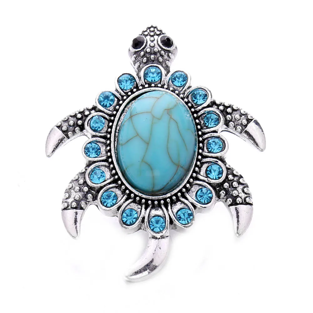 10 шт./лот 18 мм защелкивающиеся ювелирные изделия черепаховый Камень Стразы