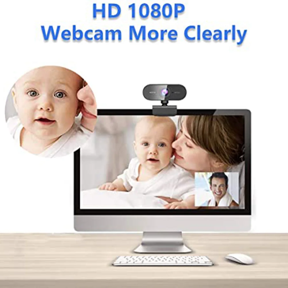 

USB Webcam 1080P Web Cam with Microphone for Desktop PC Laptop Video Calling Conferencing Online Camera