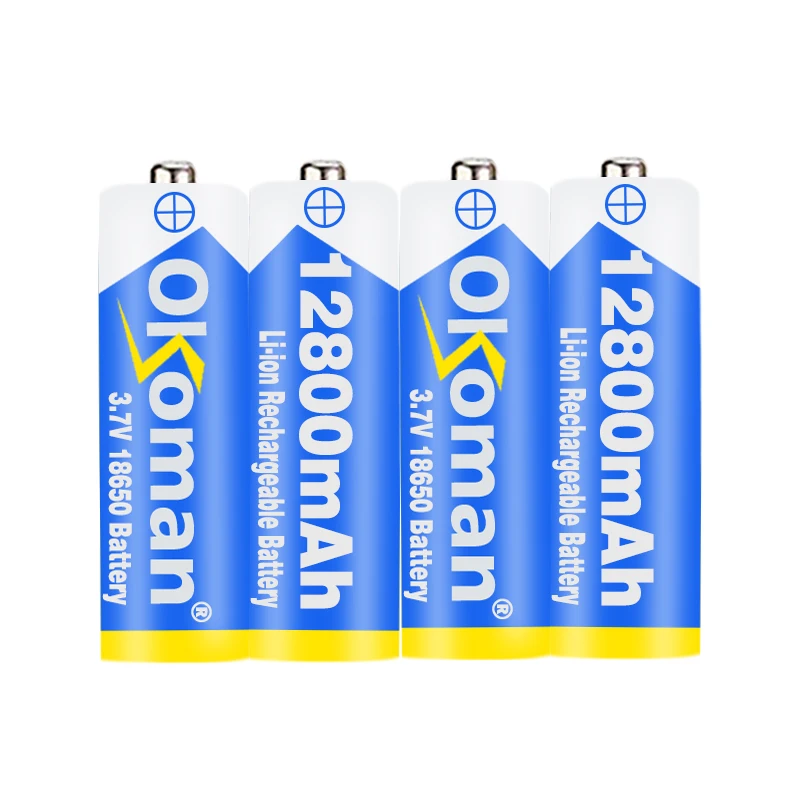 Аккумулятор 18650 Li Ion емкостью 12800 мА · ч перезаряжаемый аккумулятор 3 7 В