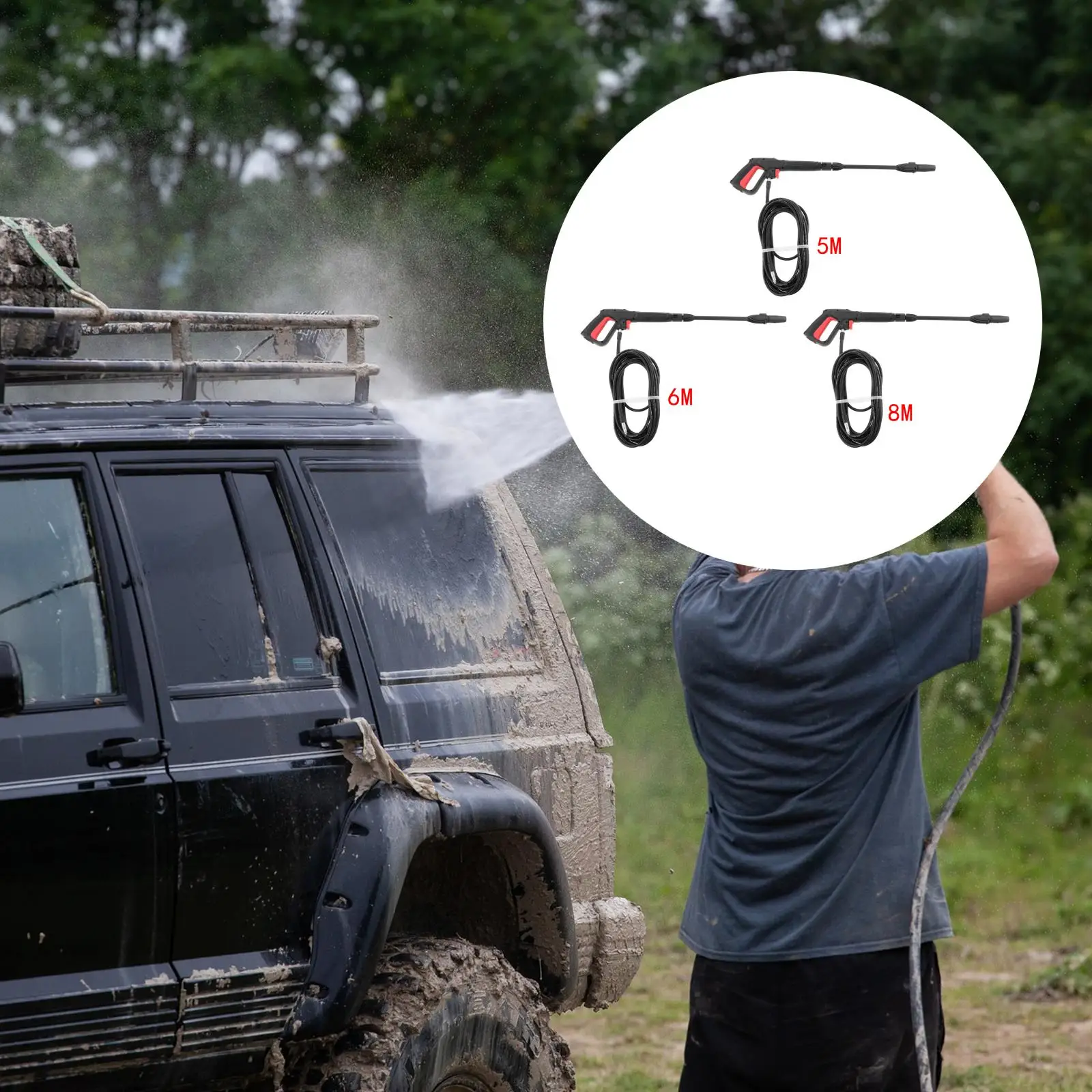

16MPA High Pressure Washer Quick Connect Adjustable Spray Car Ground Sidewalk Cleaning